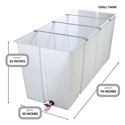 small scale poultry processing equipment chill tank