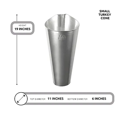 small turkey stainless steel cone