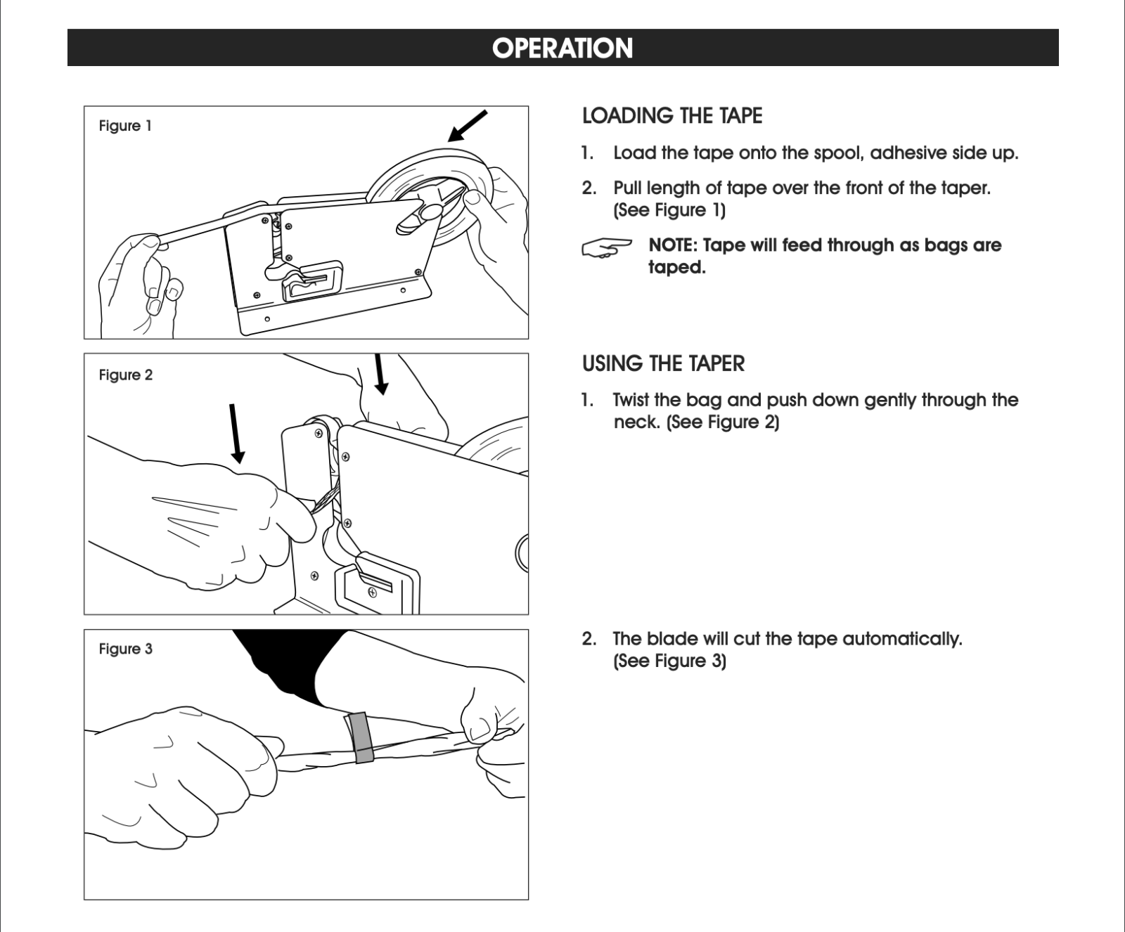 Shrink Bag Tape Dispenser Instructions